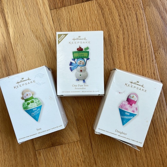 Hallmark Other - Bundle of Hallmark Keepsake Son & Daughter Ornaments